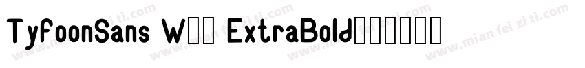 TyfoonSans W05 ExtraBold字体转换